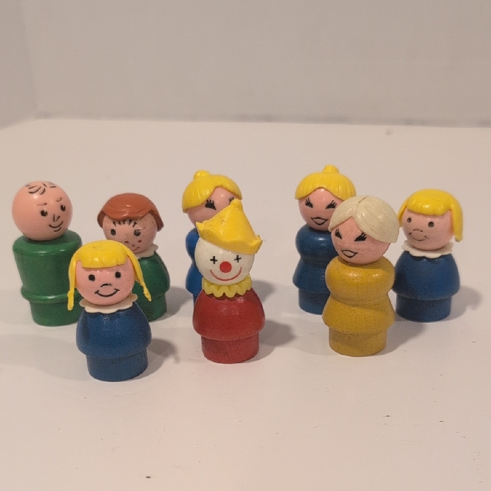 Fisher-Price Colorful Wooden Peg Figures Set
